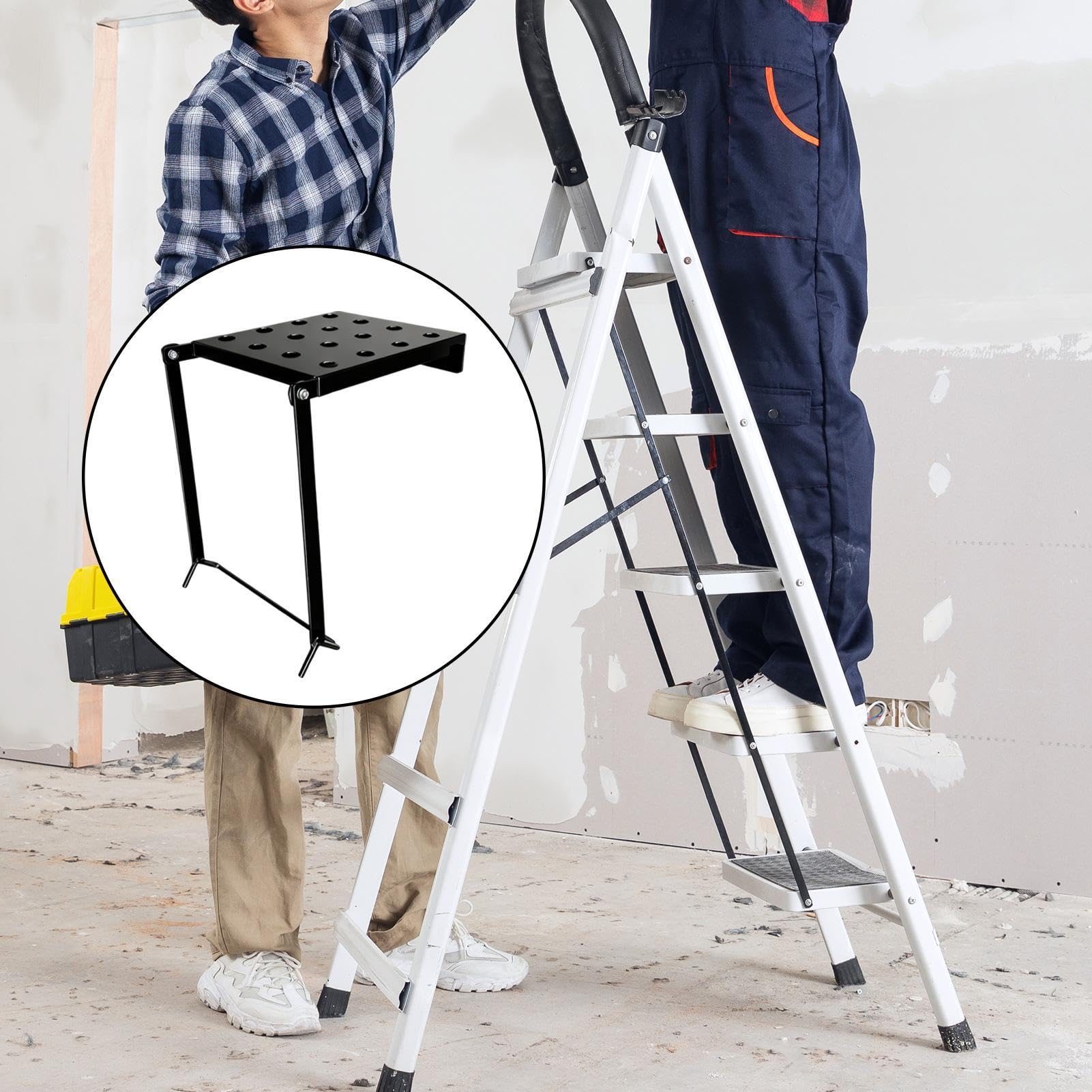 Escalera De Tijera Ajustable Antideslizante Resistente Plegable Herramienta