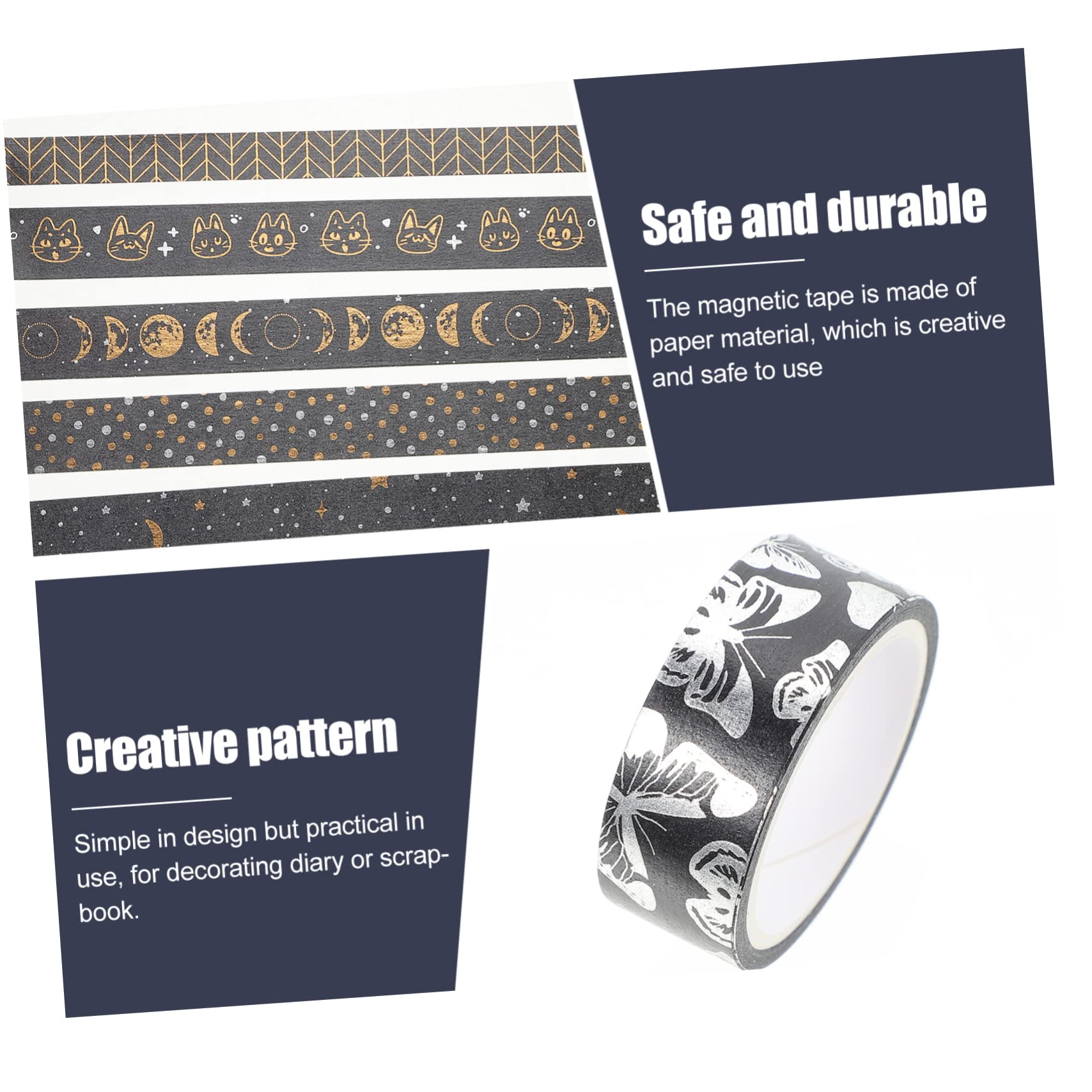STOBOK 27rotoli Nastro Decorativo Washi Da Carta Premium Per Scrapbooking e Diario Design Unico e Delicato Per Creazioni Fai Da Te Per Album Fotografici e Regali