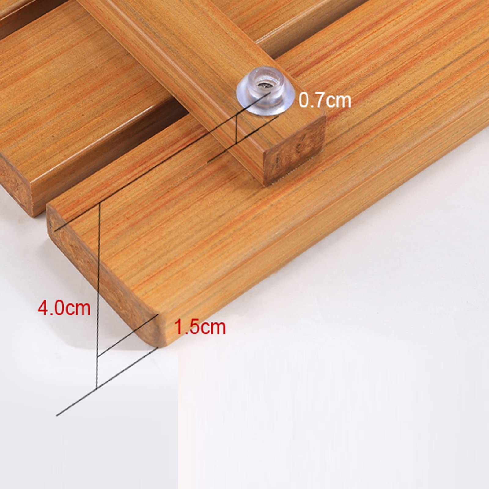 Pedana Doccia in Legno Ecologico,Pedana Doccia Legno,Tappetino Doccia,Antiscivolo Pedana Doccia,Sgabello per Base WC,Resistente all'Acqua e Facile da Pulire (33x33cm/13x3in)