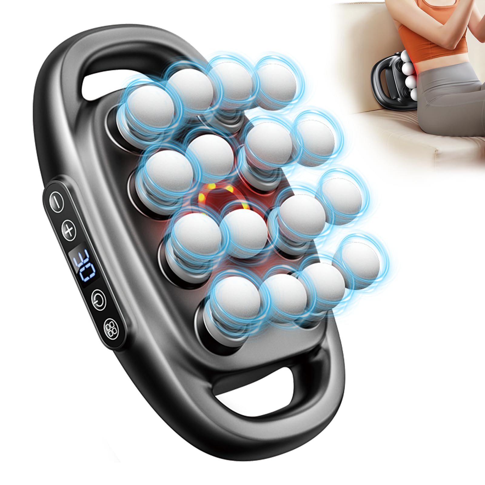 トイガン masaz 16-Head Massage Gun Kit with 3 Modes and 30 Levels of Adjustable