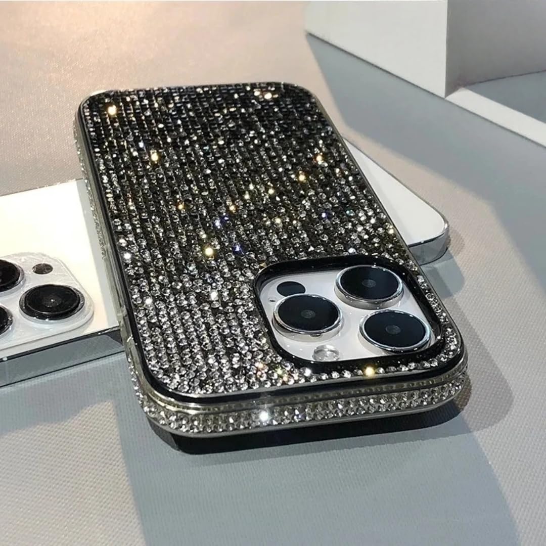 Coque effet diamant pour iPhone 13 et 16 Pro Max idéale en soirée