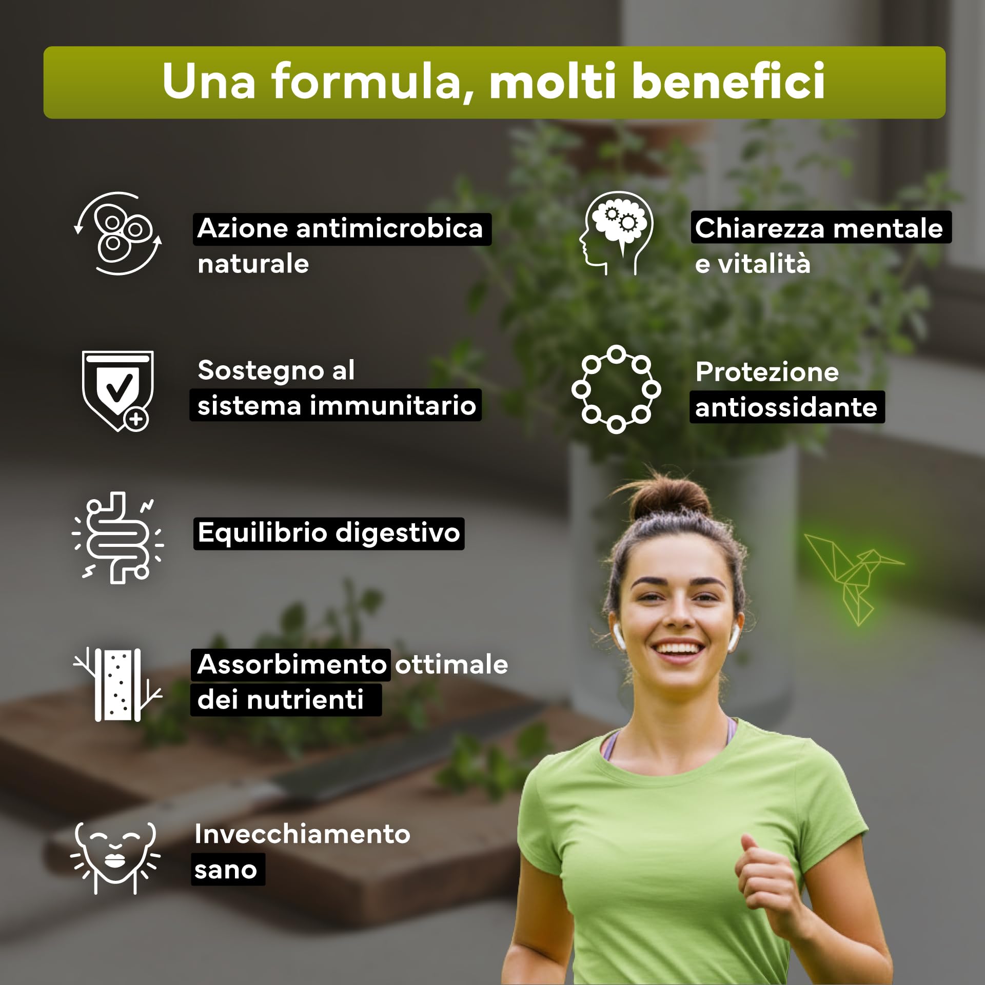 Olio di Origano Capsule - 160 mg Carvacrolo - 120 Capsule di Olio di Origano Puro - Con Olio Extravergine di Oliva Biologico per un Migliore Assorbimento - Softgel - Supporto del Sistema Immunitario