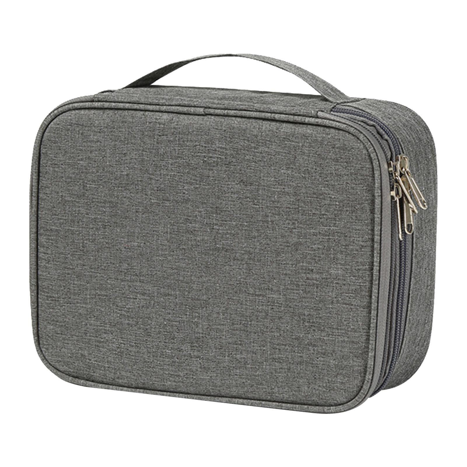 Bolsa organizadora de cables de 3 capas, bolsa organizadora de cables para viajes, bolsa de almacenamiento de cables esenciales para cámara, ratón, discos duros, tapones para los oídos,