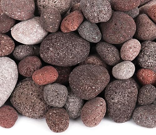 Miniatura 7 de Blue Ridge Brand Lava Rock - Piedras de lava para hoguera color negro y gris - Sustituyen fibra de vidrio - Rocas para paisajismo