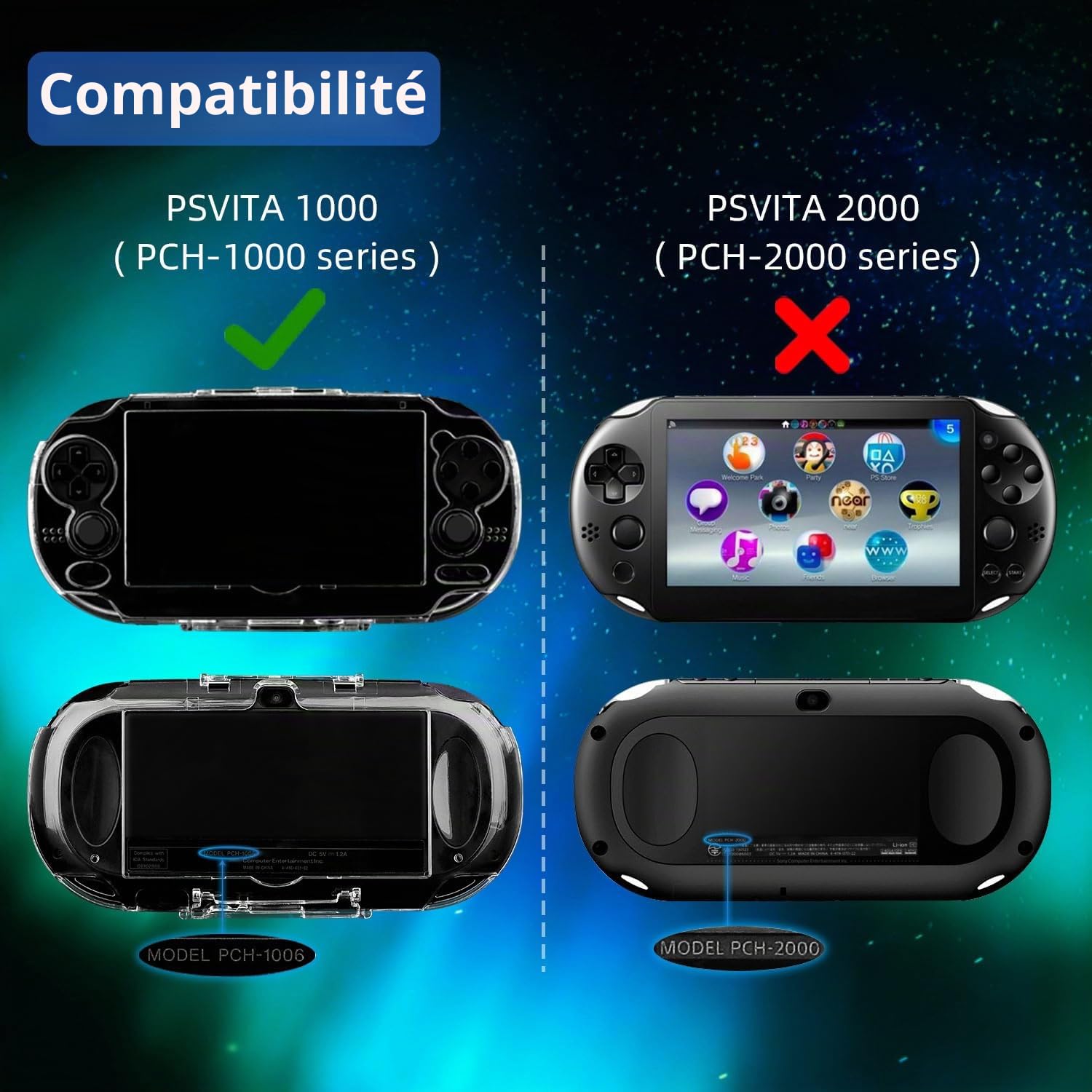 OSTENT Boîtier de Protection en Cristal Clair Guard Case Housse pour Sony PS Vita PSV 1000 PCH-1000