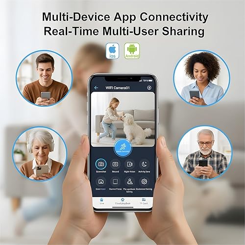 Miniatura 4 de Cámara oculta, cámara de niñera inalámbrica HD 2K con detección de movimiento y visión nocturna, almacenamiento en la nube y SD, cámara de seguridad
