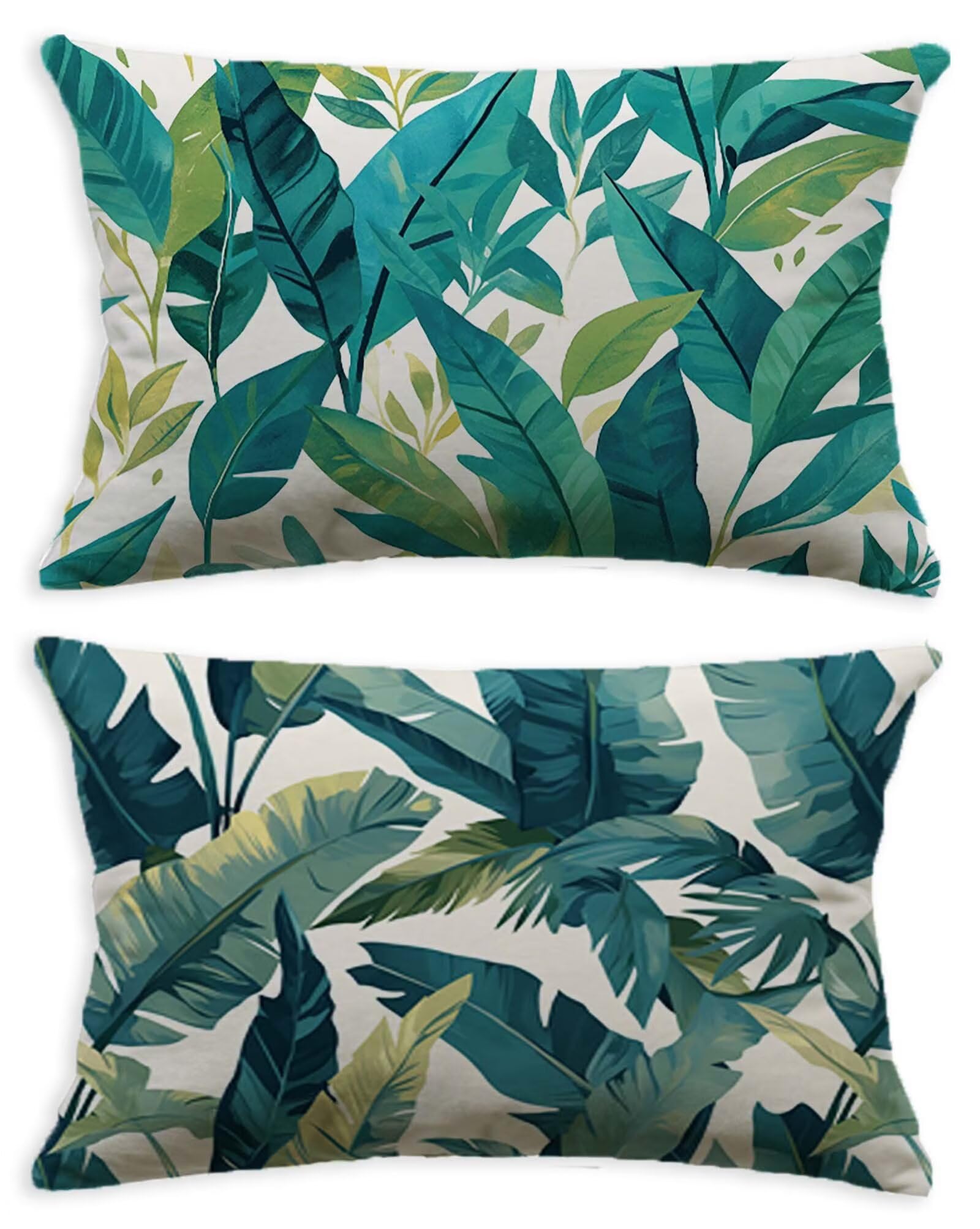 Housse de coussin turquoise 70x90 haut de gamme en velours imprimé recto-verso de luxe