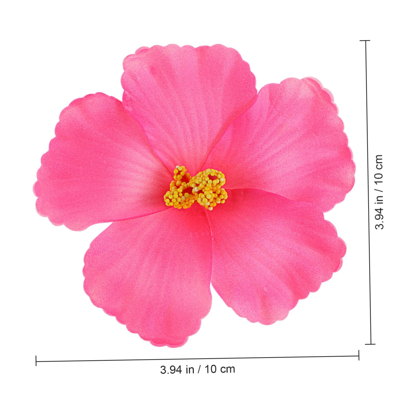 Ciieeo Lot de 2 fleurs d'hibiscus artificielles pour décoration de fête, maison, loisirs créatifs, EVA, style hawaïen, 10 pièces x 2