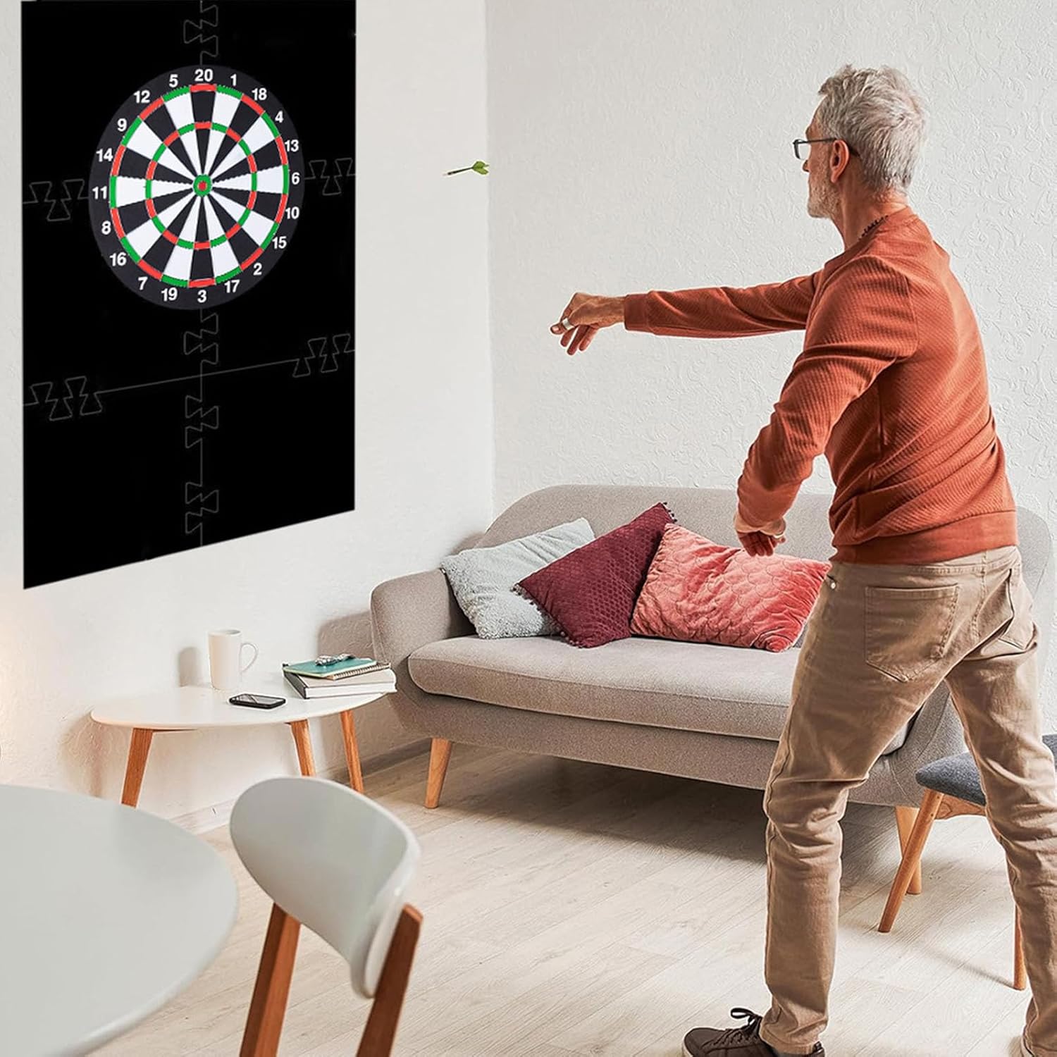 Dartboard Backboard Surround Wall Protector Dartboard Backboard Splicing EVA Dartboard Surround Wall Protector for Home Bar Game Room Club