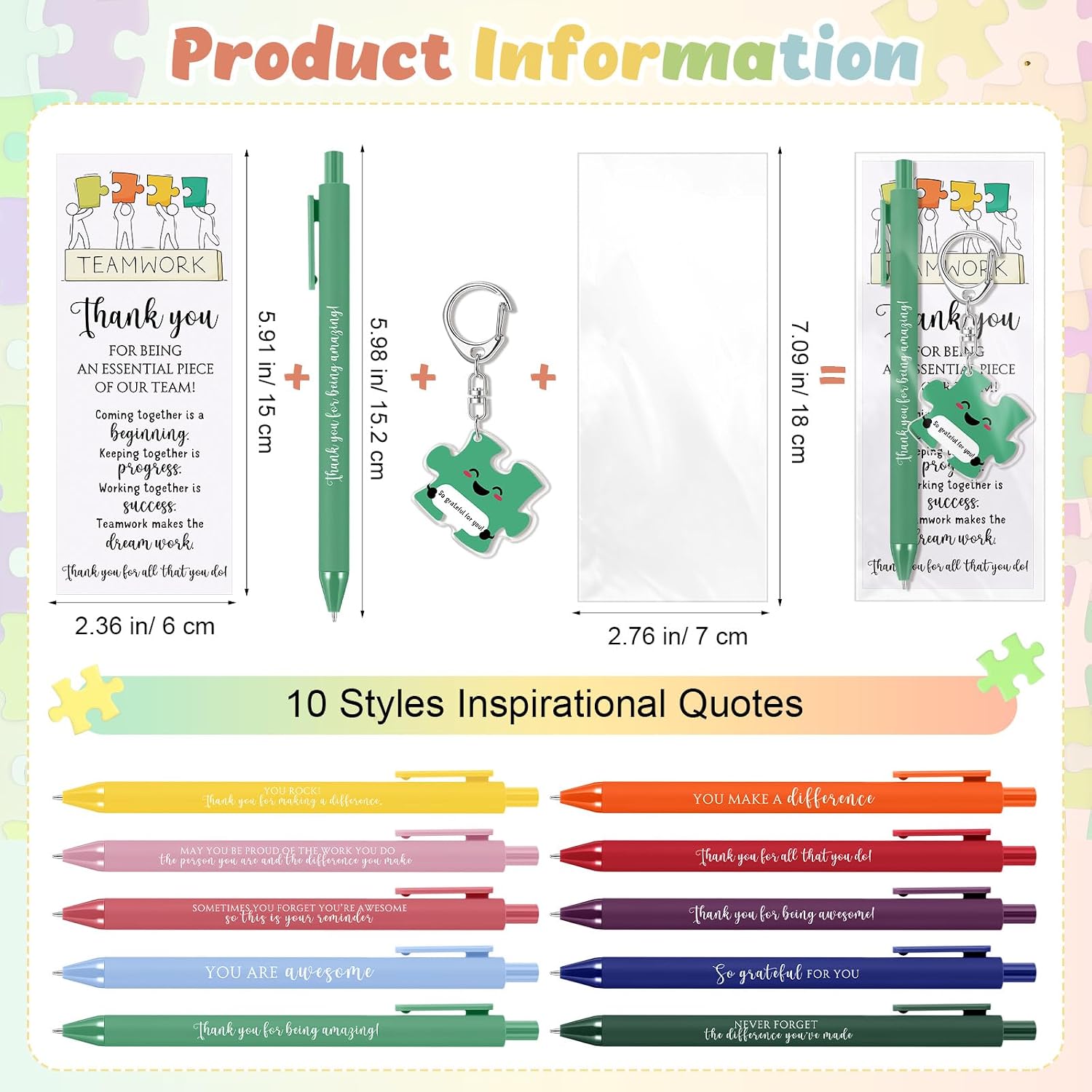 Dunzoom 60 Set Employee Appreciation Gifts Bulk Team,Inspirational image 2