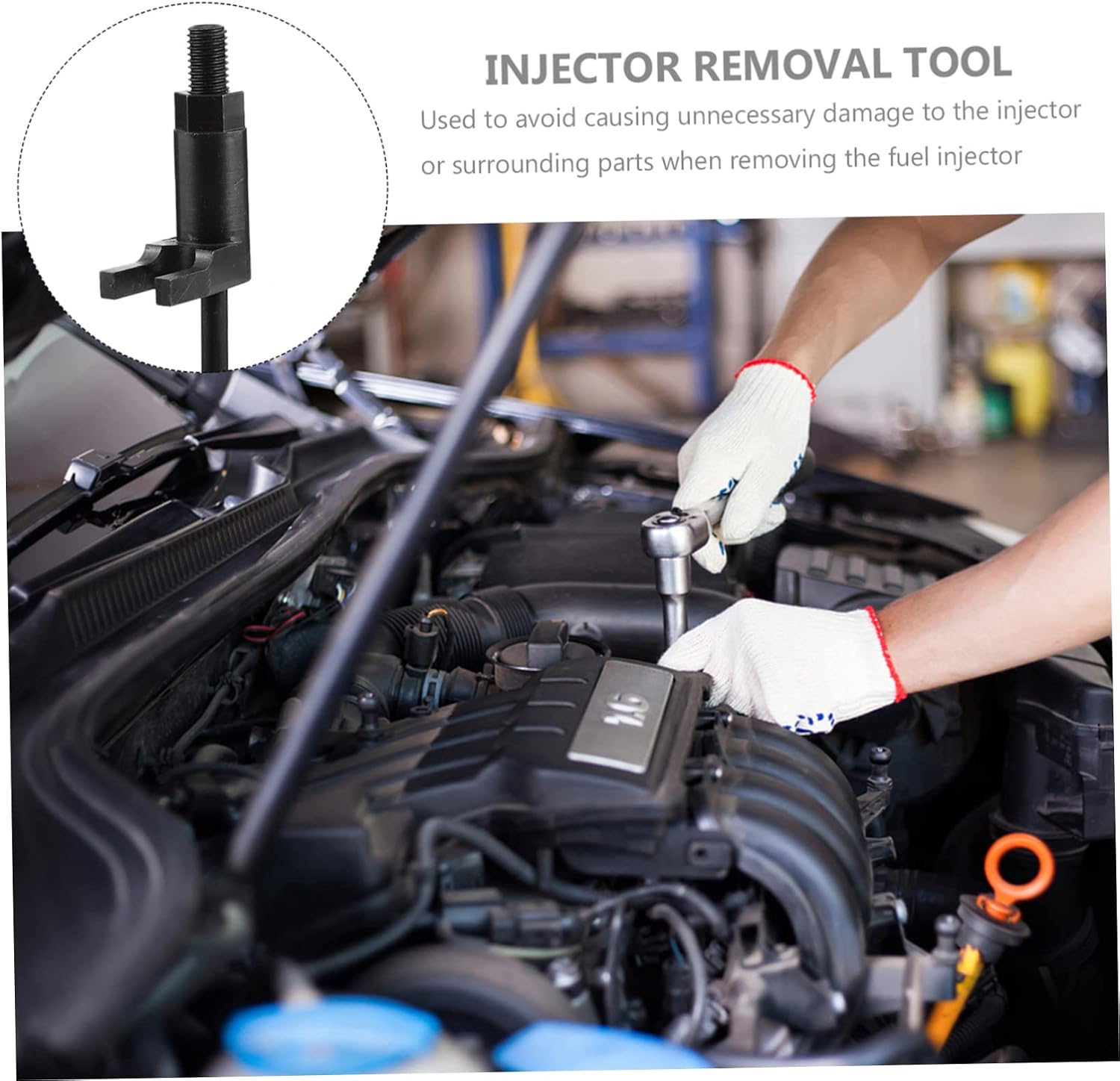 Hemobllo Professional Fuel Injector Removal Tool for Durable Design Easy to Operate High Hardness Wear and