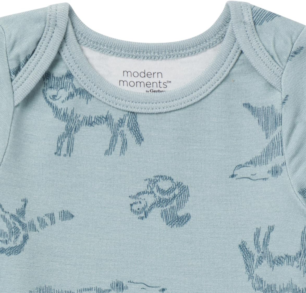 Modern Moments by Gerber Unisex Baby Viscose 4-pack Bodysuit & Pant Set - Image 11