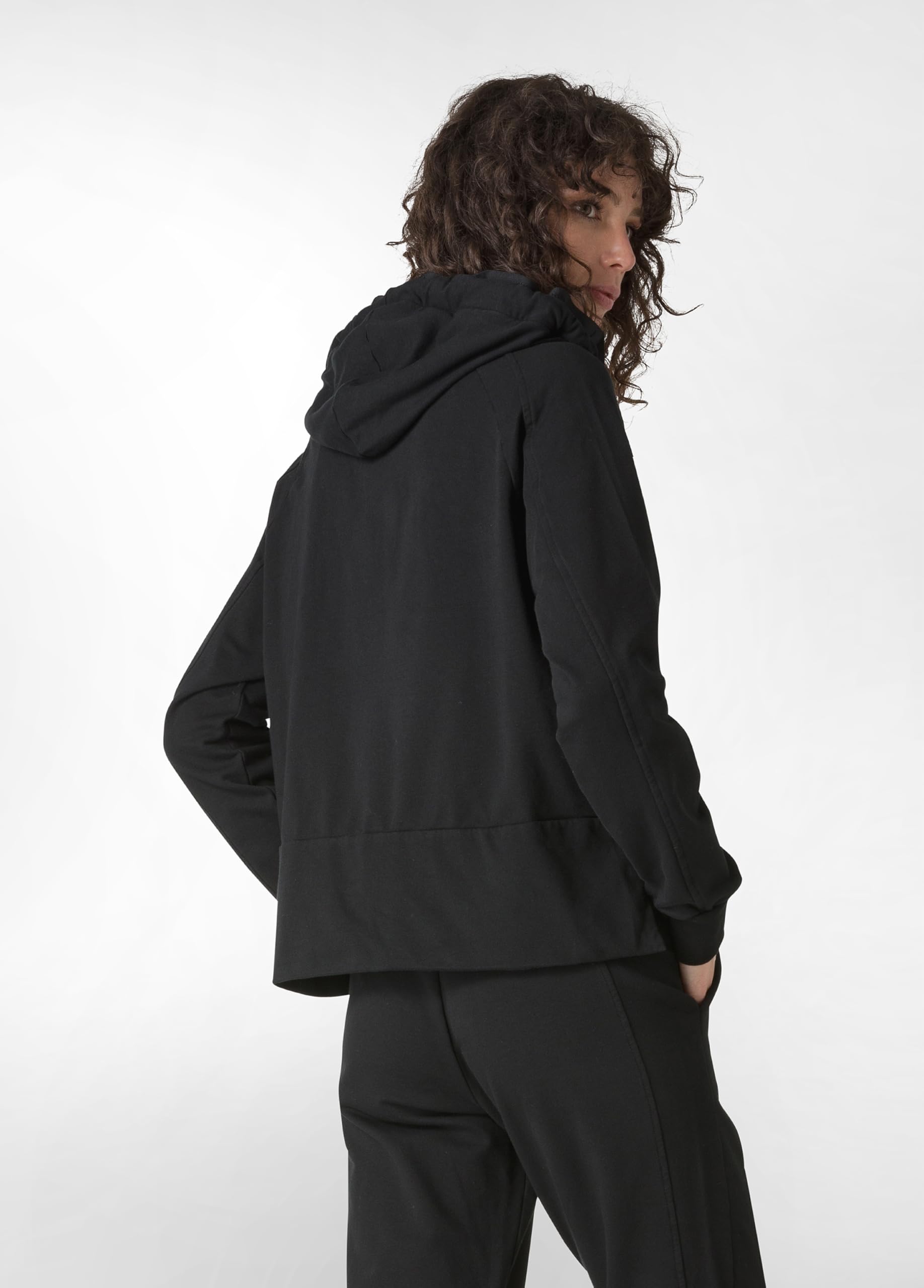 DEHA - Felpa Logo Taping Full Zip Hoodie in Cotone per Donna