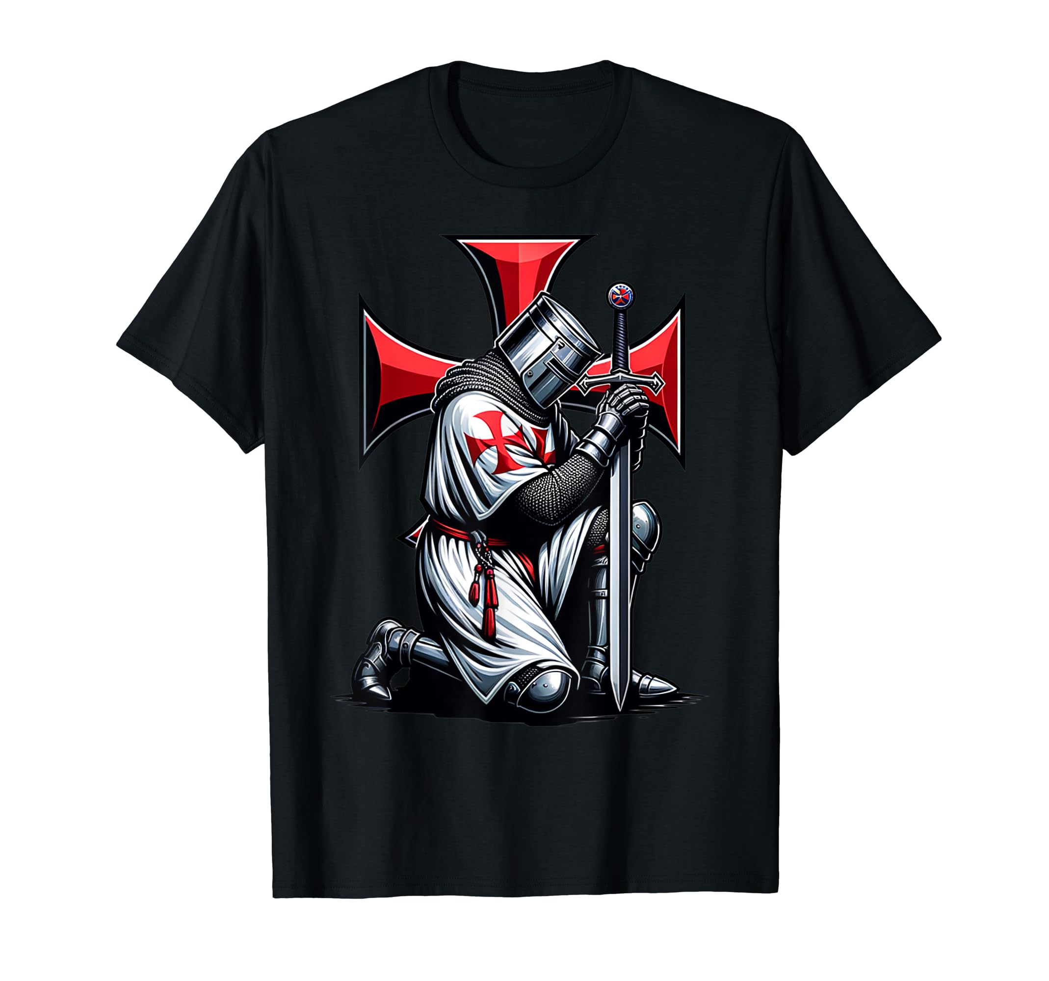 Knight Templar Christian Warrior Crusader T-Shirt