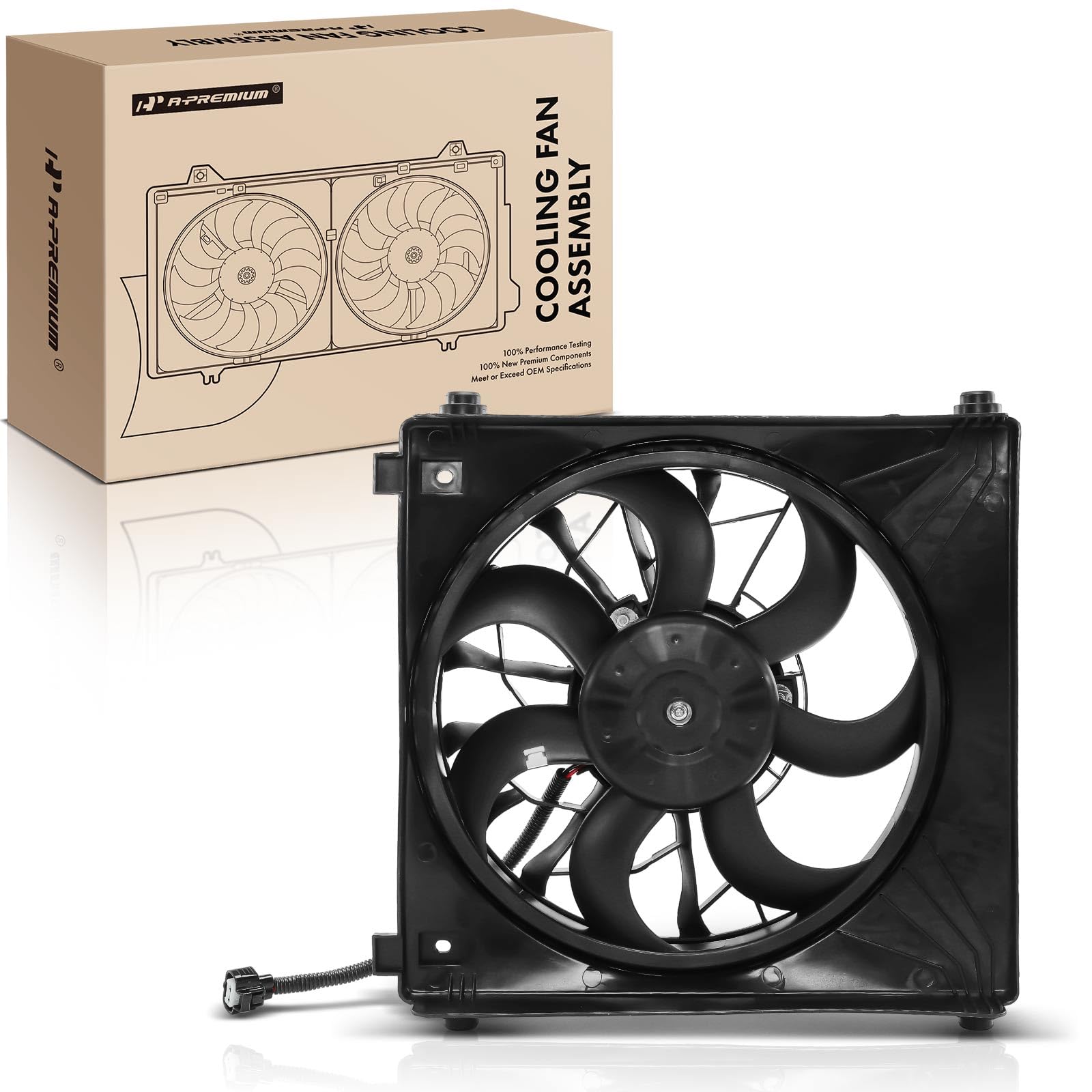 M*I様 COOLFAN TYPE-S A-Premium Left Engine Radiator Cooling Fan Assembly Compatible