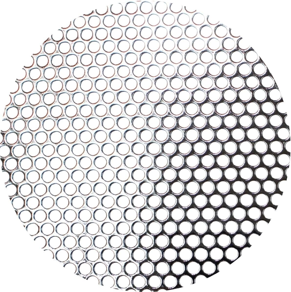 2x3 ft Universal Black Metal Offset Circle Speaker Grill Sheet – Powder-Coated Steel Mesh Panel for Car Audio, Amplifier, and Subwoofer Protection