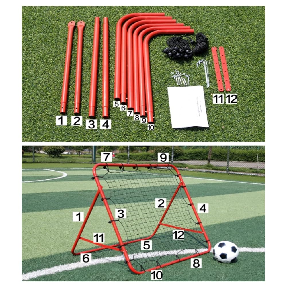 exproyzk Red De Rebote para Fútbol, ​​Entrenador Portátil De Rebote, para Fútbol, ​​Voleibol Y Sóftbol; para Practicar Pases Y Tiros(Black,103x100cm/40.6x39.4in)