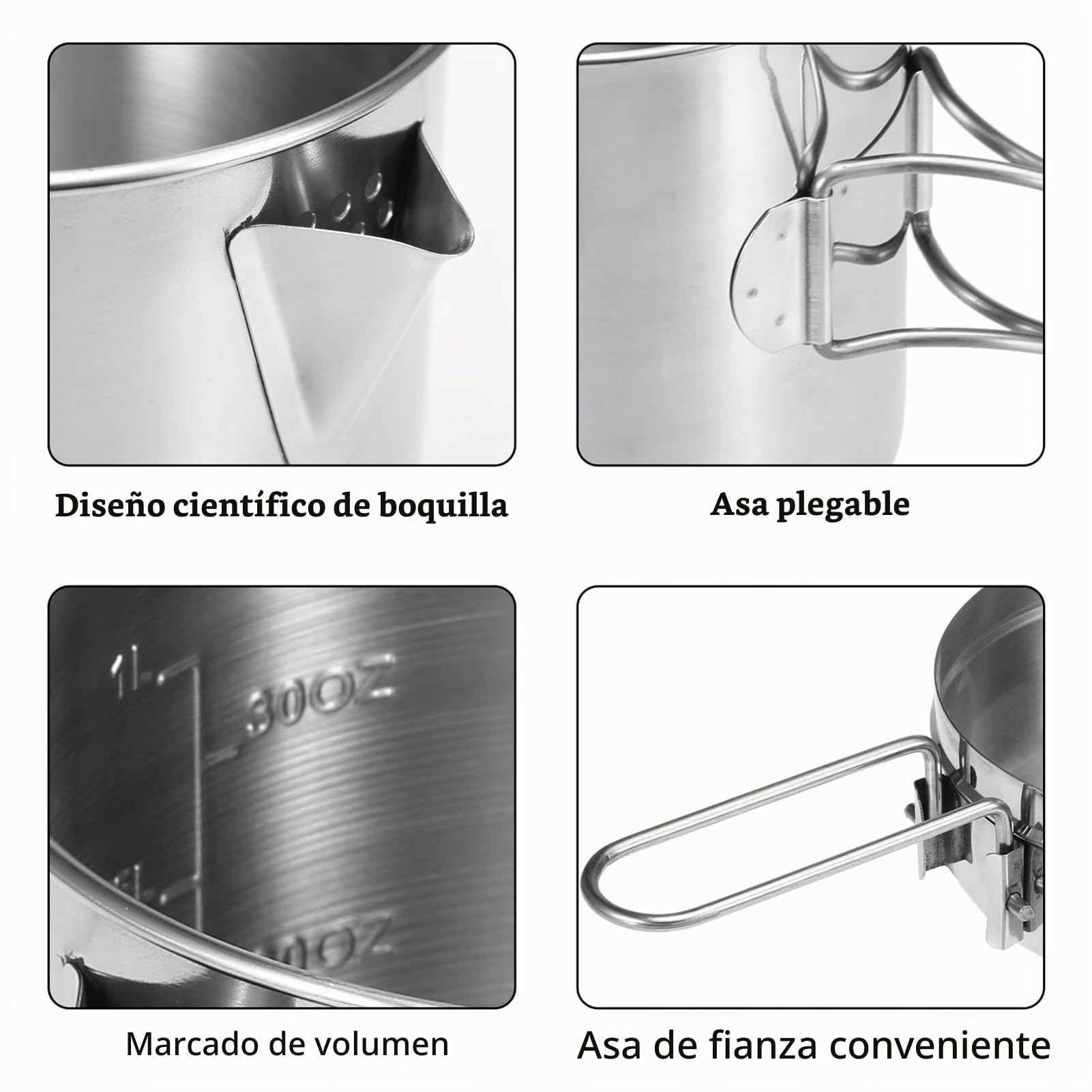 Juego de Utensilios de Cocina para Acampar, Olla y Sartén de 1L con Estufa de Leña Plegable, Cuencos para Cocinar para Hervir Sopa y Freír