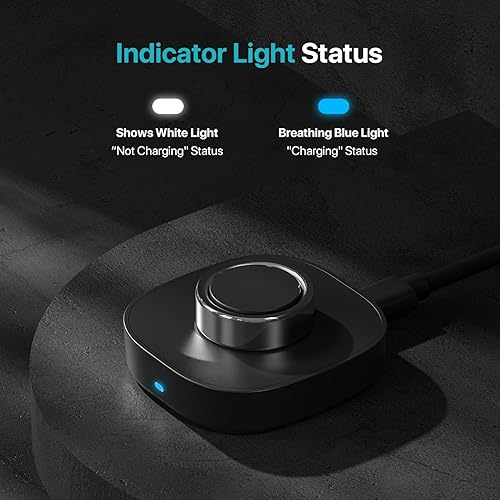 Miniatura 3 de Compatible con el cargador Oura Ring Gen 4, tamaño 10, base de carga rápida y segura con cable USB-C, esencial para usuarios de Oura Ring 4 (negro)