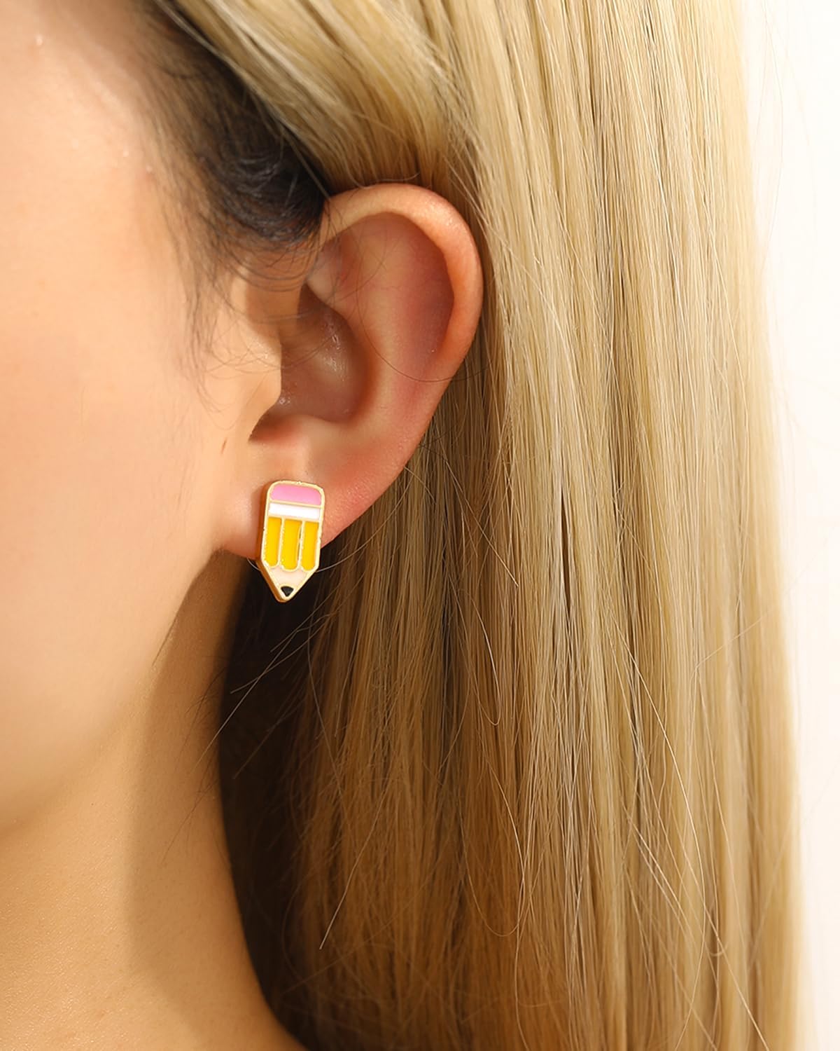 Colorful Teacher Earrings for Women Dangle Drop Pencil Apple Earrings Teacher Appreciation Earrings Back To School Christmas Gift Jewelry Set - Image 8