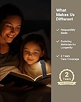 Vista 7 de 86lux Luz de Libro, Luz de Lectura LED Recargable con Clip para Uso en Cama y Noche - 3 Temperaturas de Color con Atenuación Continua, Diseño