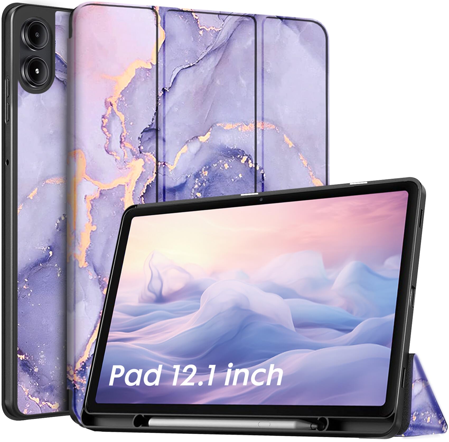 Robustrion Cover for Poco Pad 12.1 Cover Case, Flip Cover with Pencil Holder for Poco Pad 5G Tablet 12.1 inch [ Auto Sleep Wake Support] - Marble Lilac (B0DB1Y7M4T) Amazon Price History, Amazon Price Tracker