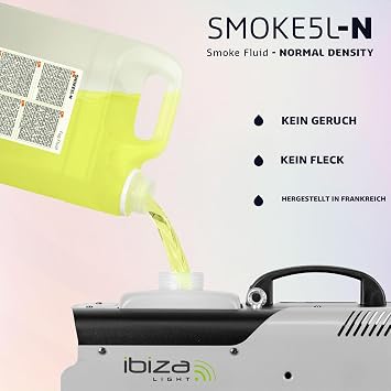 Ibiza - SMOKE5L-N - Flüssigkeit für Nebelmaschinen mit normaler Dichte - 5 Liter