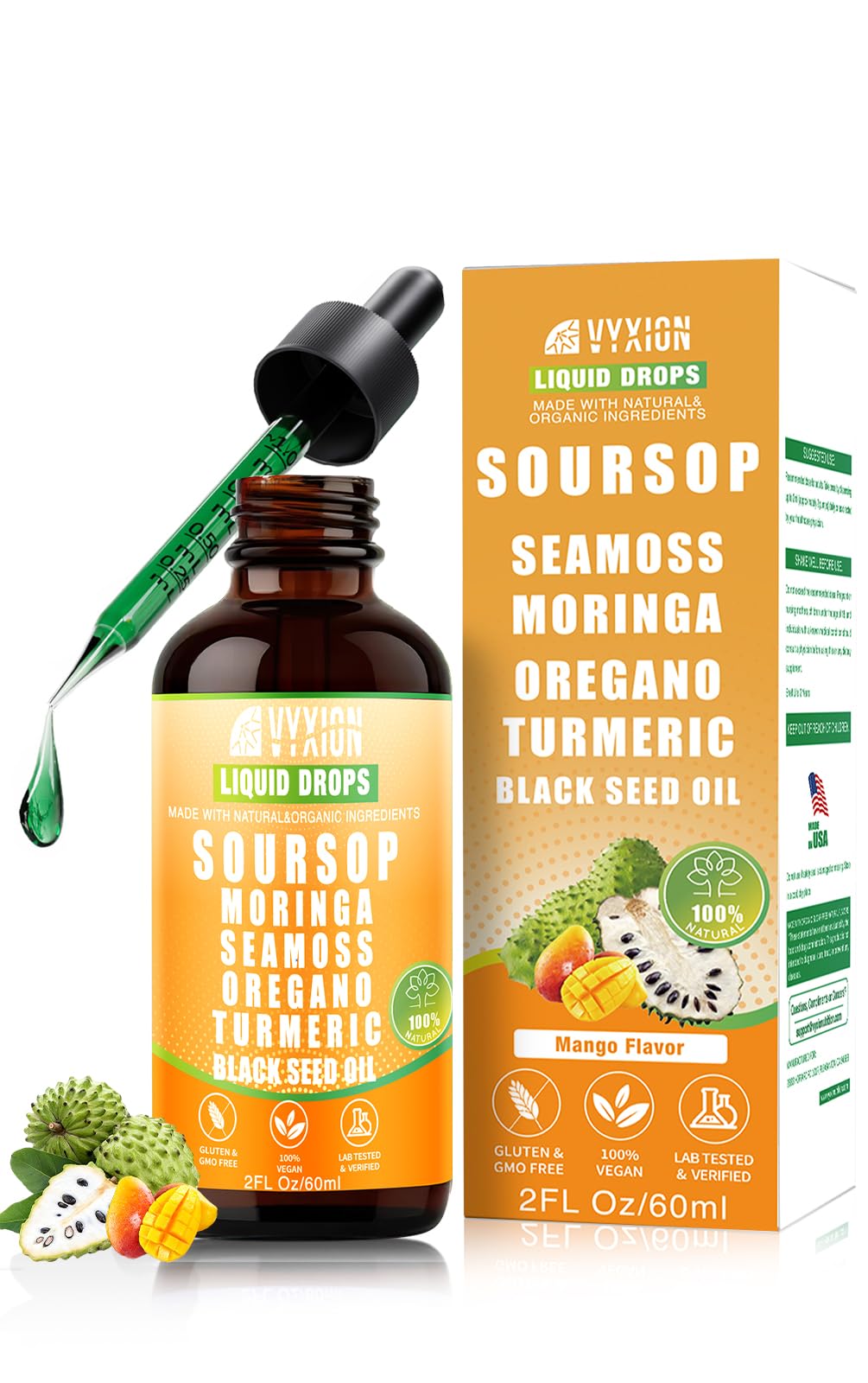 Amazon.com: Soursop Bitters Liquid Drops 10 in 1 with Sea Moss