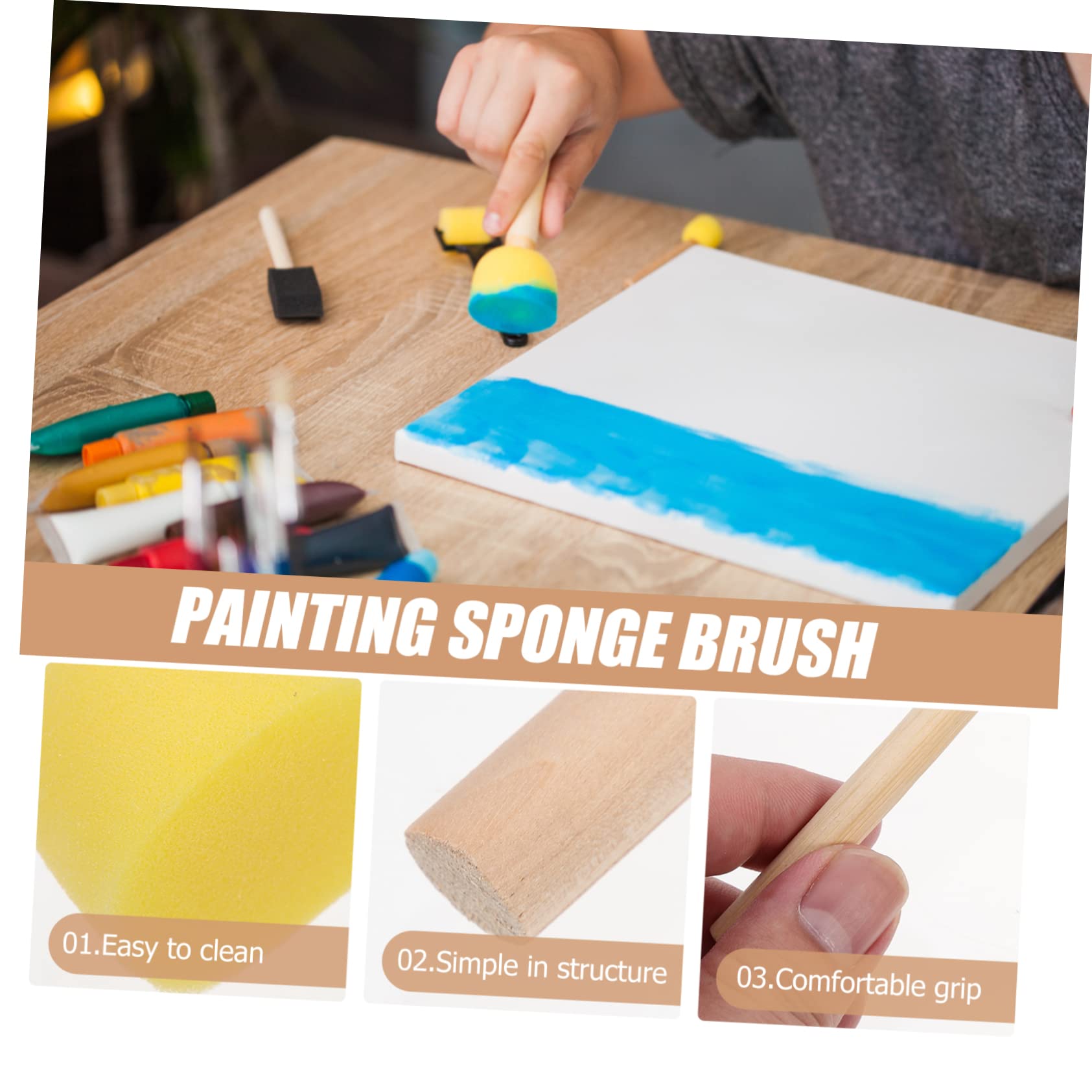 COHEALI Lot De 9 Pinceaux De Peinture En éponge Pour Garçons