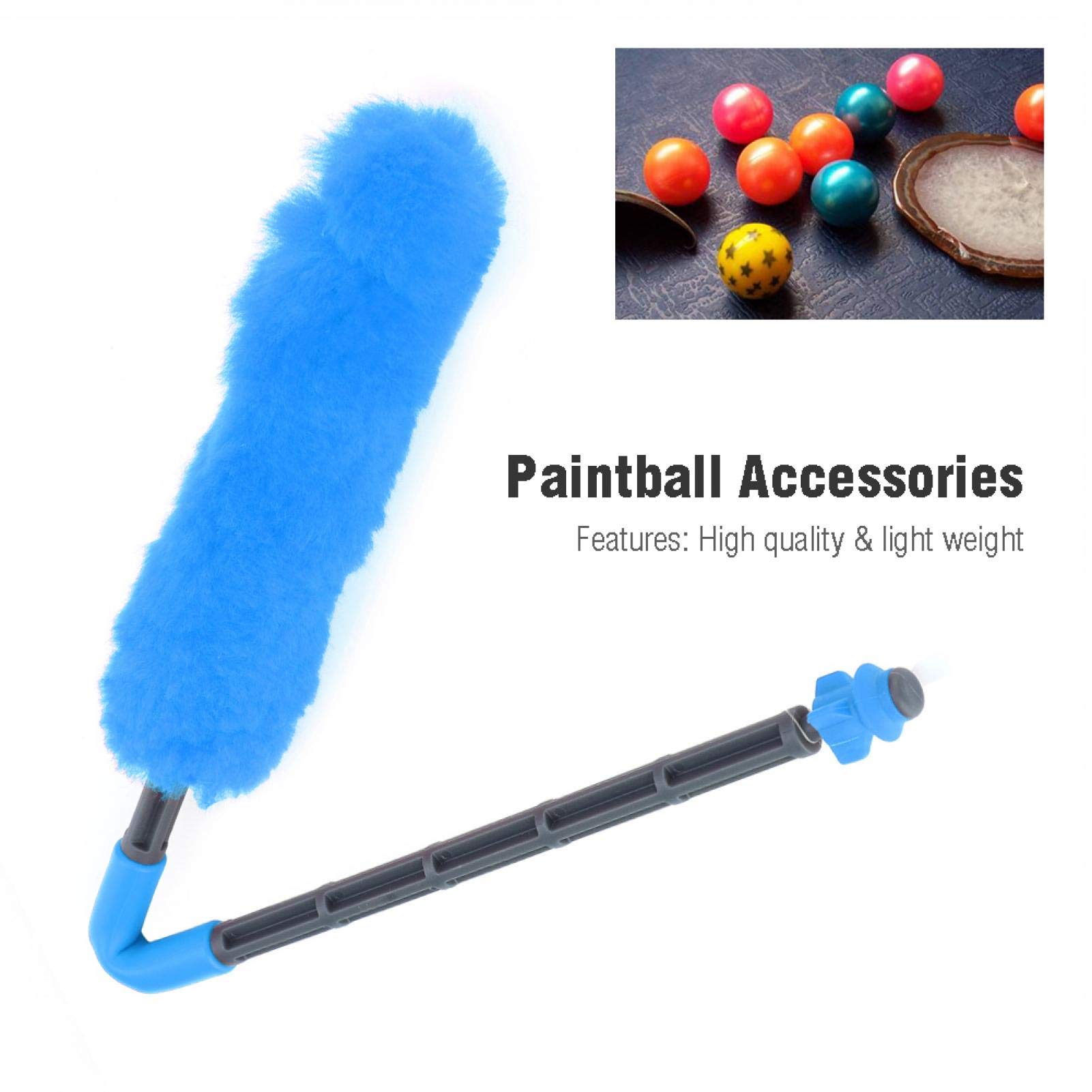 Paintball-Werkzeug, Woll-Paintball-Lauf Single Swab Squeegee Buffer Langlebiges Reinigungszubehör Outdoor-Tool Paintball-Lauf für Home Car Hotel(Blau)