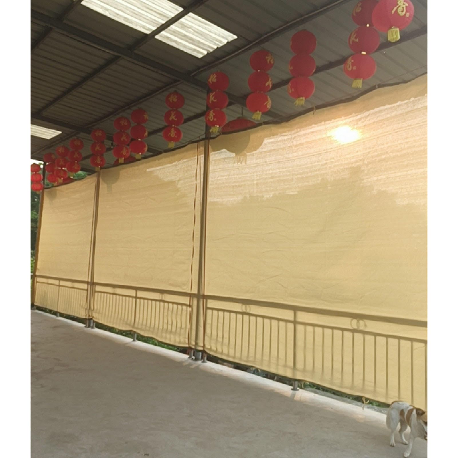 Sonnenschutz Schattennetz, 2x3m 2x4m 3x3m 3x5m 4x6m 4x8m 5x6m Sonnensegel, 85% Schatten Tuch, Winddichtes Schattiernetz Für Terrassen/pergolen, Gewächshaus Abdeckungen,Beige-4x8m/13 * 26.2ft
