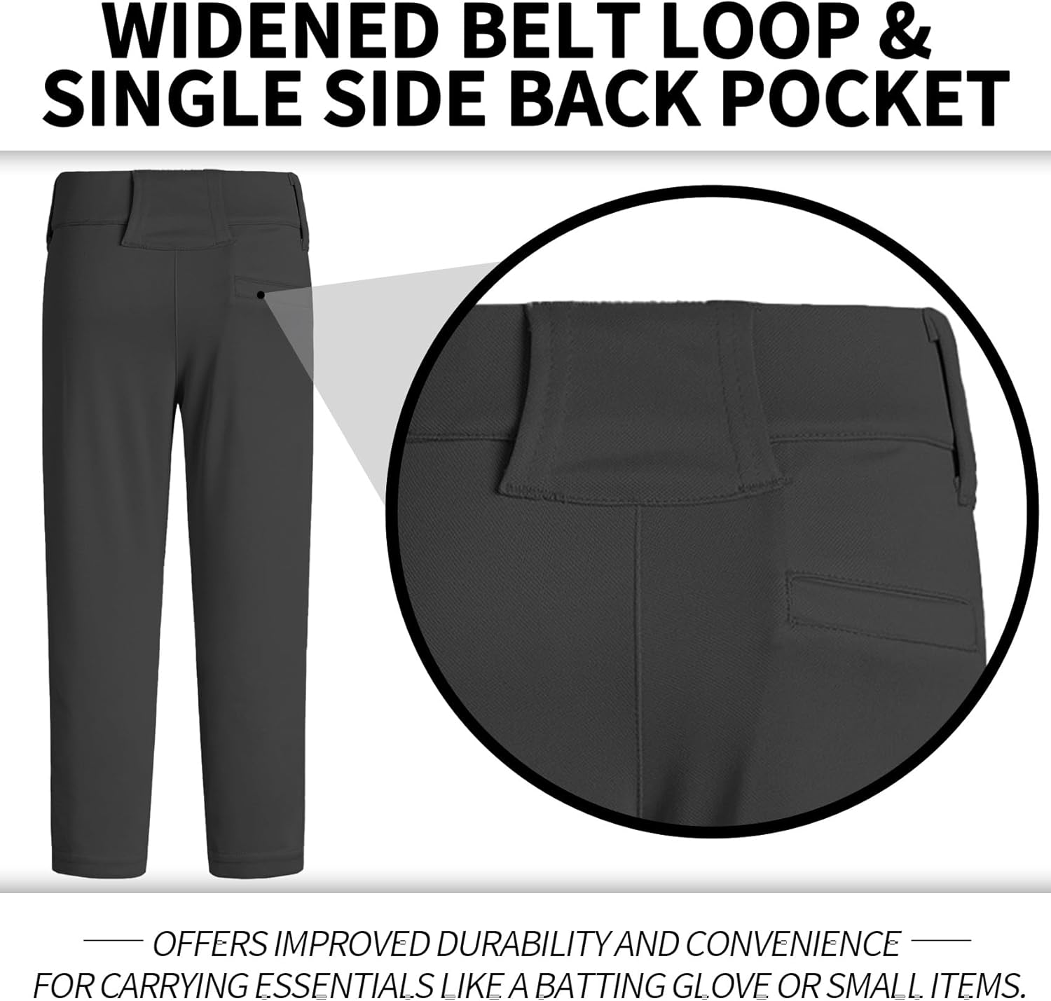 QBK 2T 3T 4T 5T to 17 Years Toddler Boys Baseball Pants Girls Softball Pants Kids Tee Ball Pants - Image 4