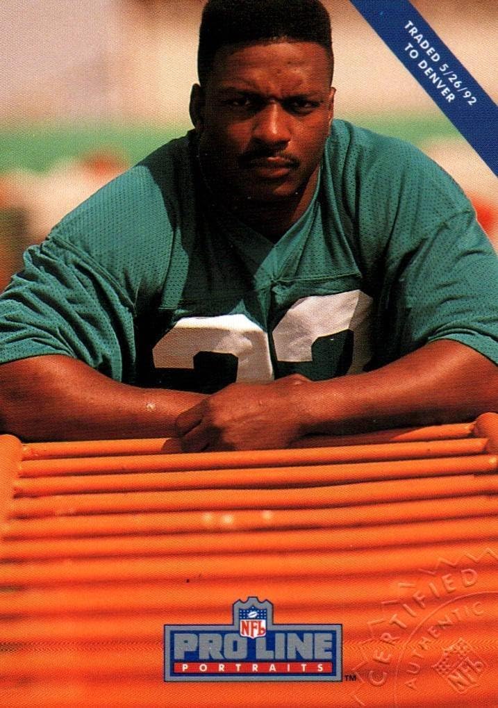 Sammie Smith Autographed On Card Auto Certified Authnetic Collectible Football Card - 1992 Pro Line Portraits Football Card (Broncos)