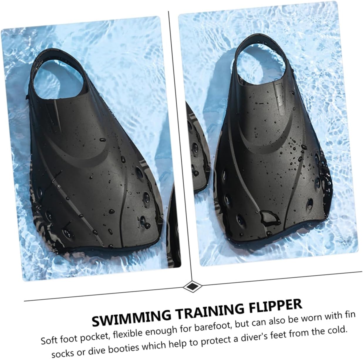 Adjustable Short Snorkeling Fins for Adults Flippers for Men Women Lightweight Compact Design for Training Travel Diving and Swimming