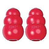 KONG Classic Stuffable Dog Toy - Fetch & Chew Toy for Dogs - Treat-Filling Capabilities & Erratic Bounce for Extended Play Time - Durable Natural Rubber Material - for Large Dogs (Pack of 2) Large(2-Pack) Standard Packaging