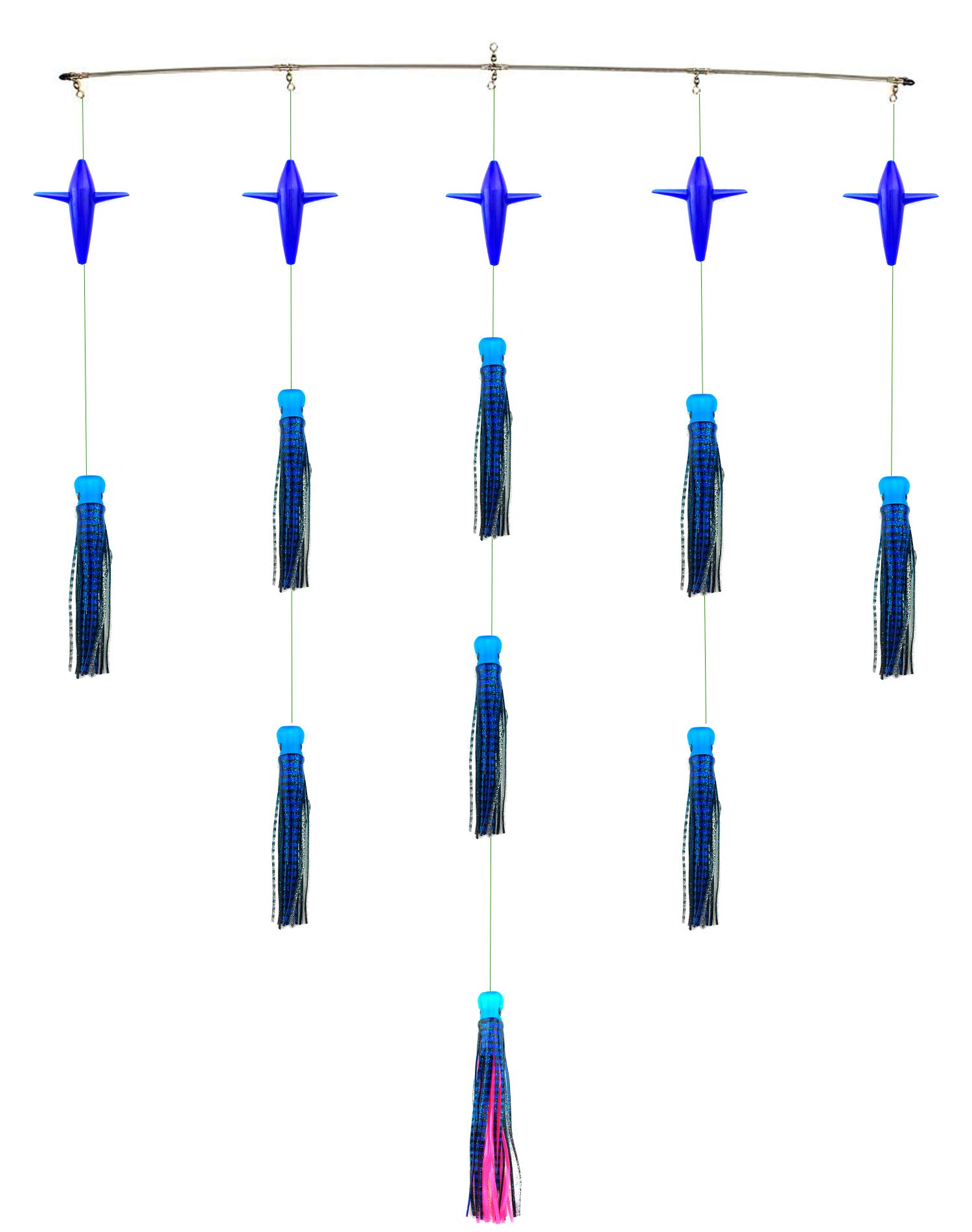 Lobo Lures Skipjack Hybrid UV 20,3 cm blau & rosa Makrelenköder Splash Bar Bigeye Thunfisch Angeln Streustange Made in USA