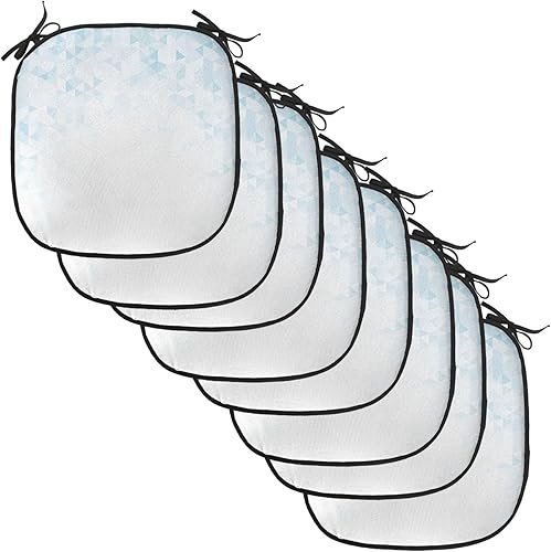 Miniatura 49 de Lunarable Cojín retro para silla, dibujo de chica a la moda en tierra primavera campo margaritas arte, acolchado de asiento para cocina y patio con