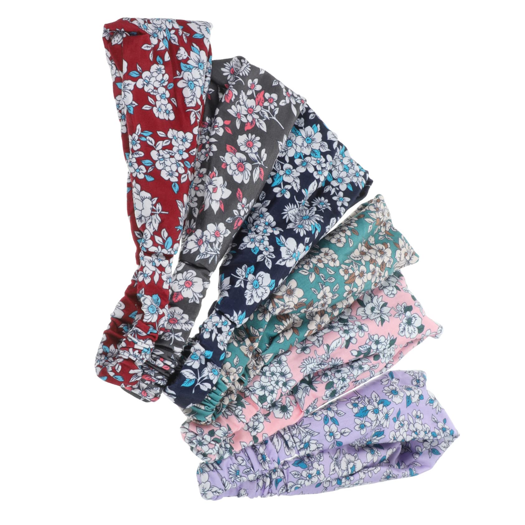 FOMIYES Lot De 3 Bandeaux Élastiques Pour Femme Motif Floral Absorbant La Transpiration Idéal Pour Le Yoga 6 Pièces X 3