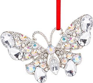 D24TIME Butterfly Christmas Ornaments - 2025 Metal Butterfly Ornaments f...