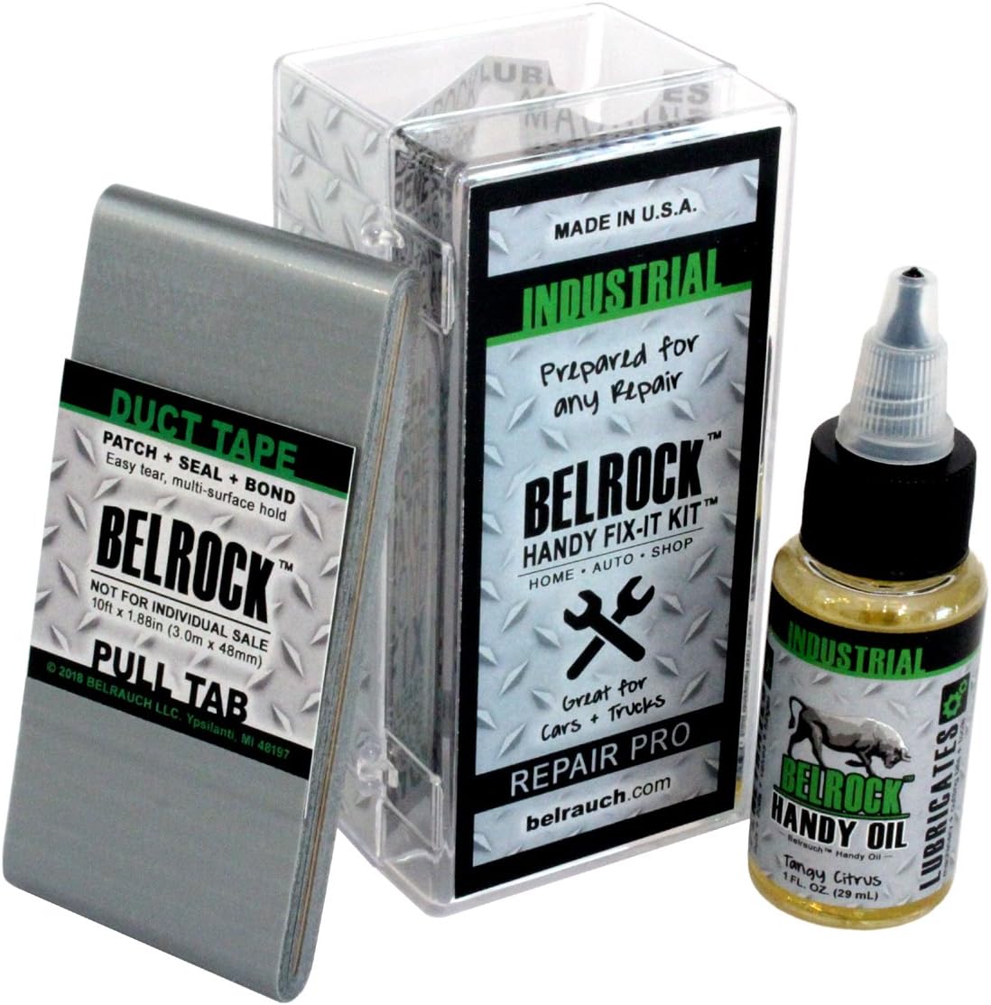 Belrauch BELROCK Industrial โข Repair PRO โข Handy Fix-It Kit โข Penetrating Lubricant & Duct Tape
