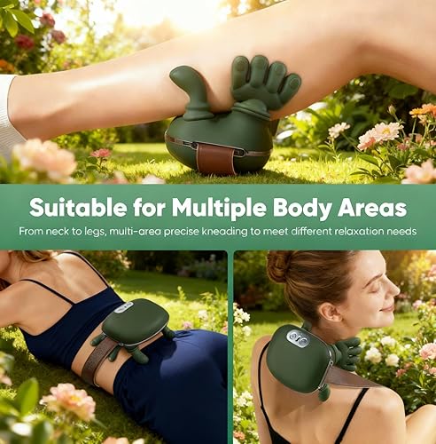 Miniatura 3 de Masajeador de cuello y hombros para manos reales, masajeadores de espalda biónicos calentados con dedos para aliviar el dolor, herramienta de masaje