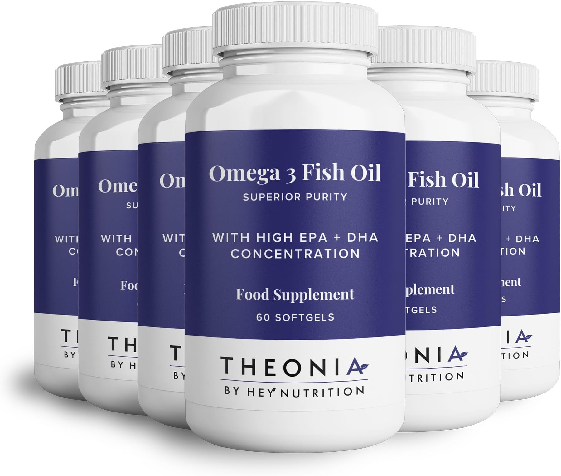 – Theonia Pure Omega-3 Fish Oil 2000mg with Vitamin E - High EPA + DHA Concentration - Maintains Heart, Joint, Brain & Immunity Support - UK Manufactured - Non-GMO - 360 Softgels