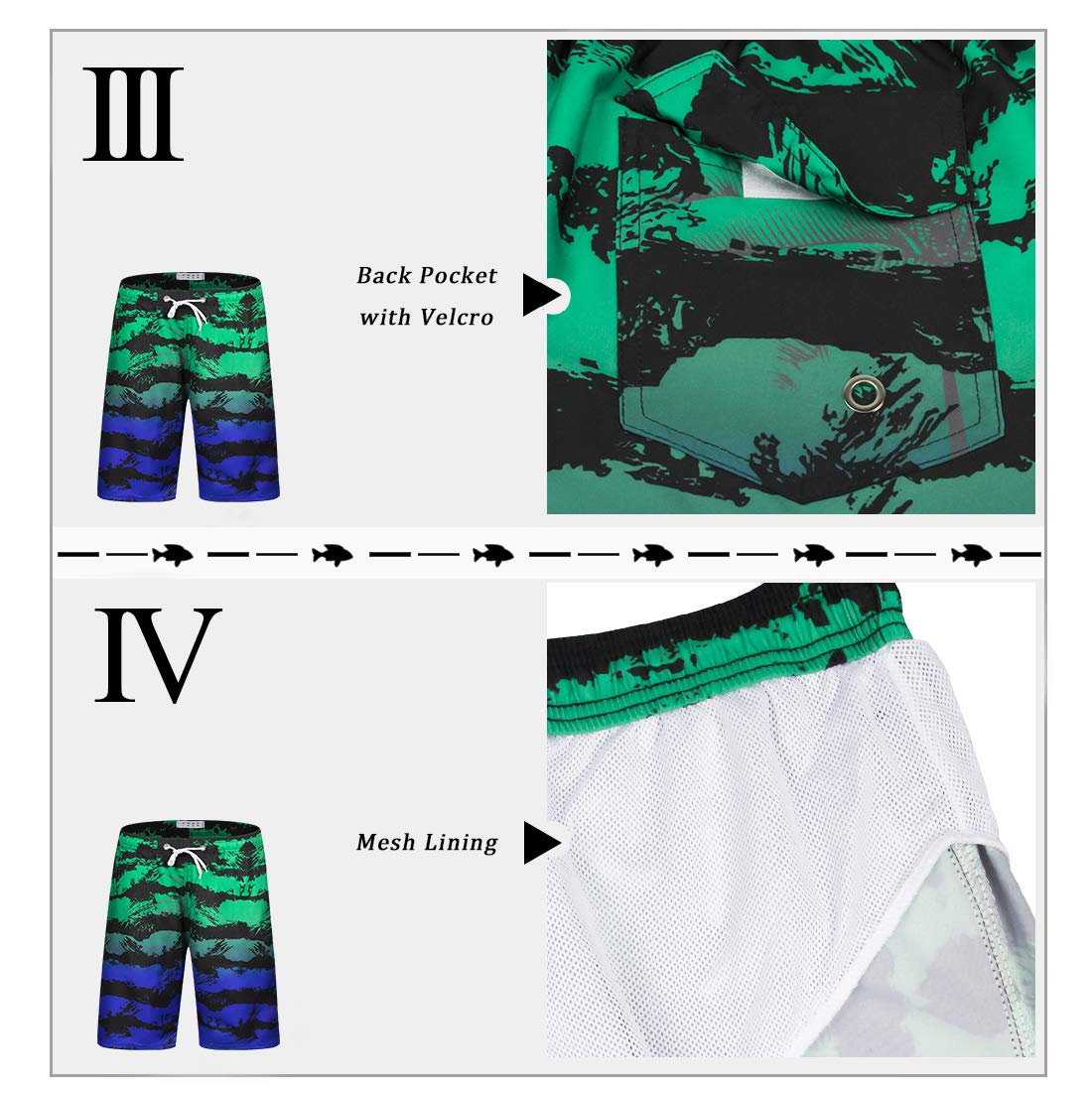 APTRO Costumi Pantaloncini da Bagno Uomo Mare Surf Piscina Stampa Hawaiana Estiva Grande Asciugatura Rapida con Fodera in Rete