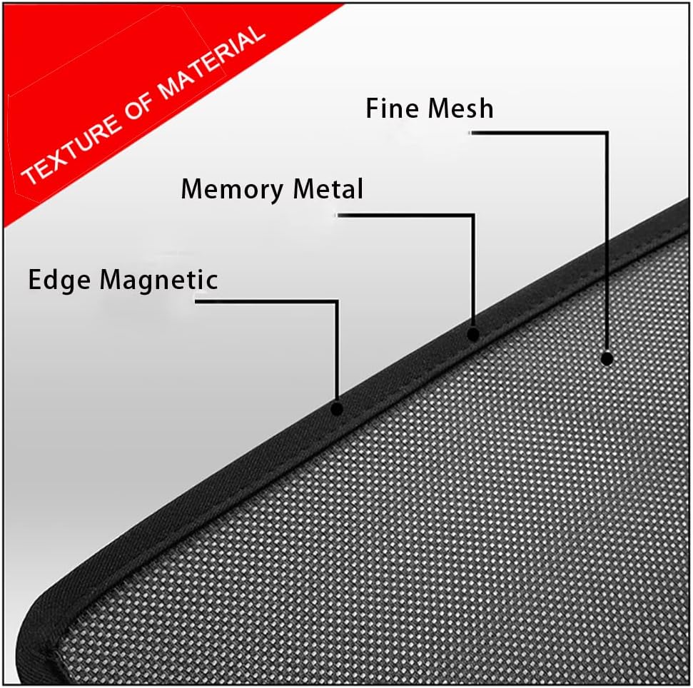 Car Window Sunshades Fit for Toyota Corolla 2020 2021 2022,Custom Fit Magnetic Windshield Sun Shade Rear Side Window Covers UV Rays and Heat Protection,Black(4 PCS)