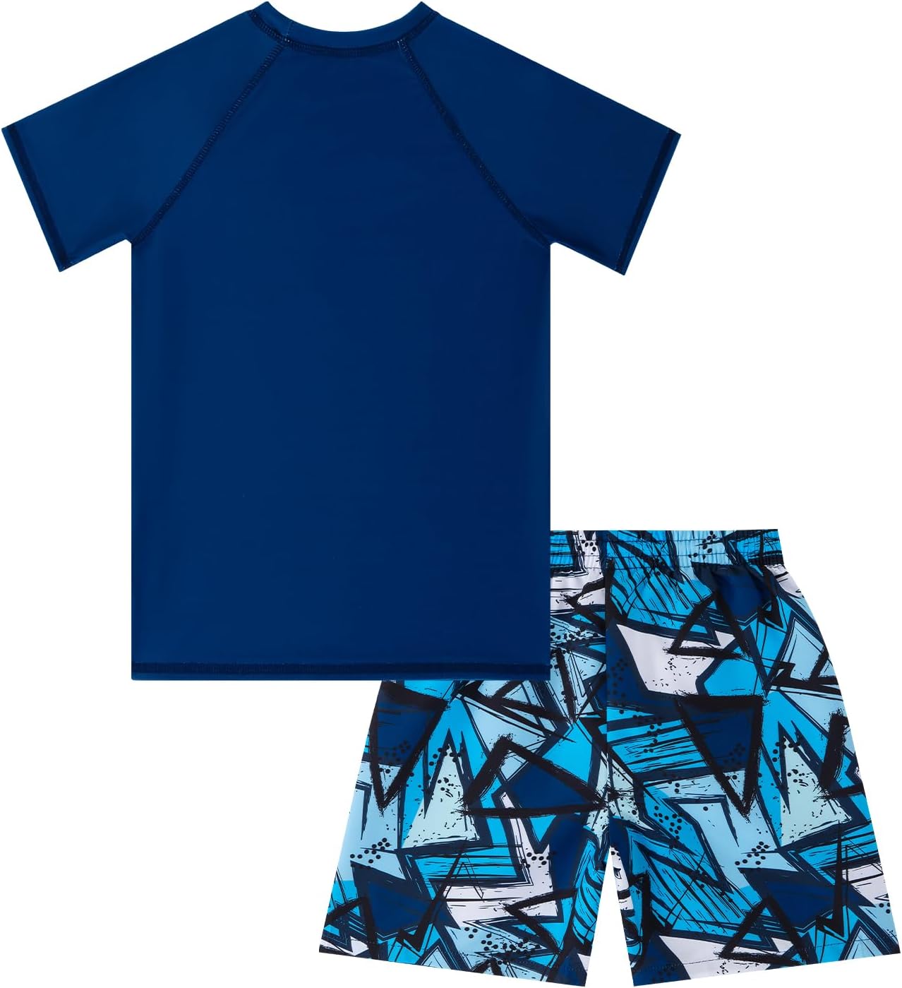 Boys Rash Guard Swimsuit Kids Bathing Suit Swim Trunk with Shirt 2 Piece Set for 7-14 - Image 7