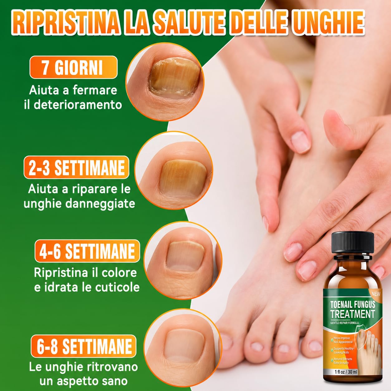 Micosi Unghie Piede Trattamento, Trattamento Funghi Unghie Piedi, Antimicotico Unghie Piedi Liquido, Migliora Unghie Spesse, Fragili, Rotte e Scolorite, Trattamento Rigenerante per Crescita Unghie