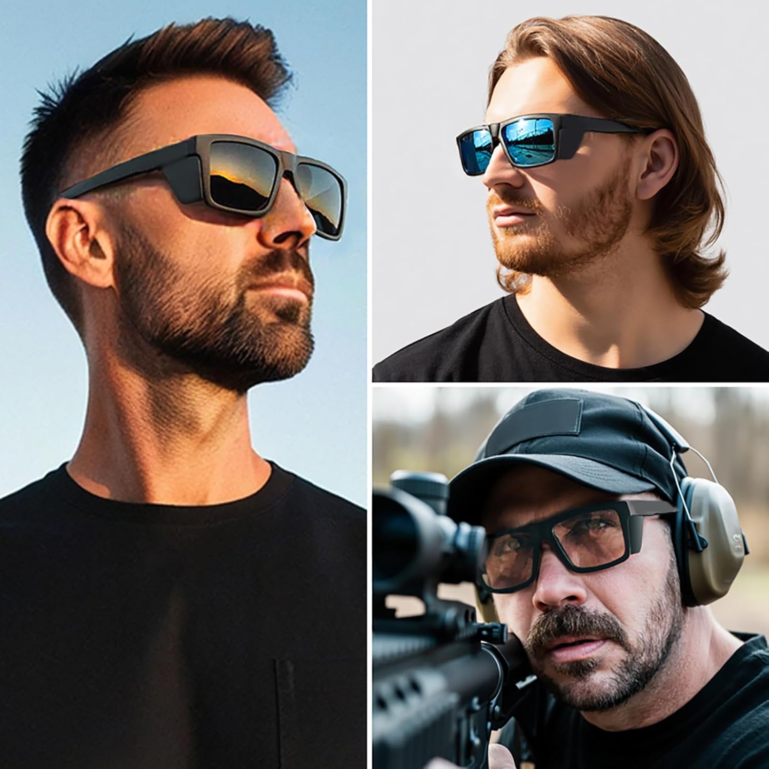 MAXJULI XXL Size Z87 Sunglasses with Side Shield for Big Wide Heads Men TR90 Ultralight UV400 Protection Glasses 8228S - Image 6