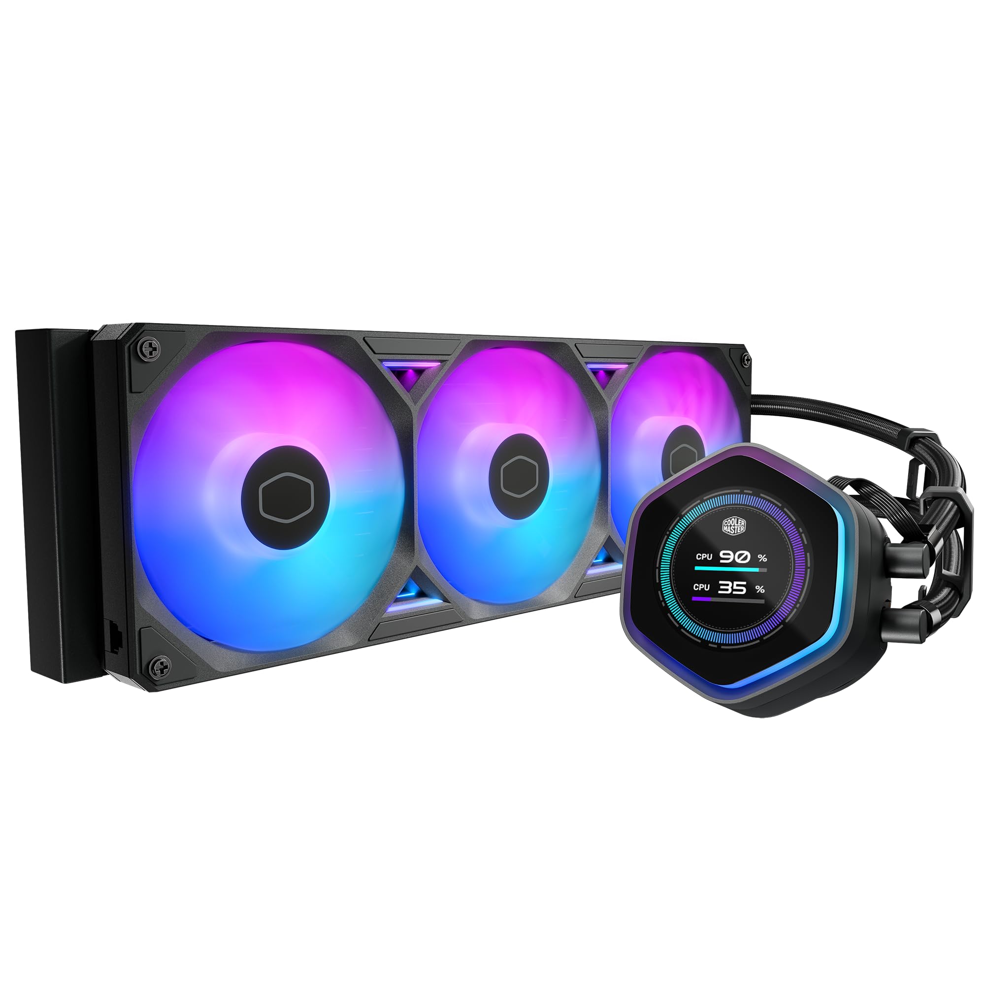 PC用ファン・クーラー Cooler Master ML 360 Atmos II Pixel LED Amazon.com: Cooler Master Atmos II 360 LCD AIO CPU Liquid Cooler