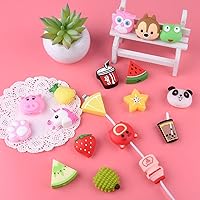 Vista 5 de 20 protectores de cable USB para iPhone/iPad, protectores de cable de plástico para lindas bebidas, frutas, dinosaurios, animales, protector