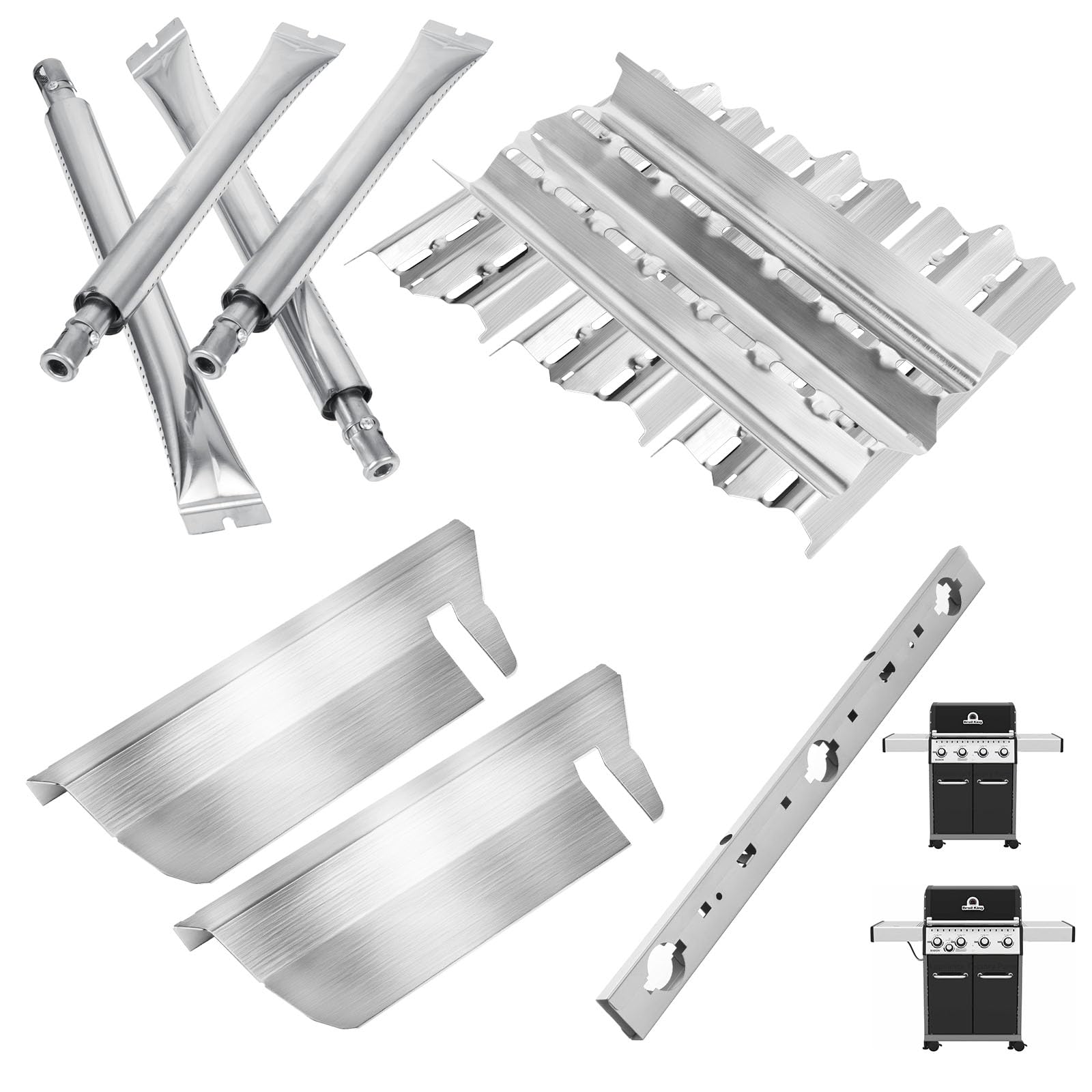 Parti di ricambio per barbecue Broil King Signet 320, Signet 20, 90, 9468-54, 9865-54, 9468-54 serie Sovereign, divisore Flav-R-Wave, scudi per bruciatori e piastre riscaldanti e starter a carbone per